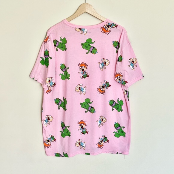 Nickelodeon Rugrats All Over Graphic Pink T Shirt Adult size XL - Picture 5 of 6